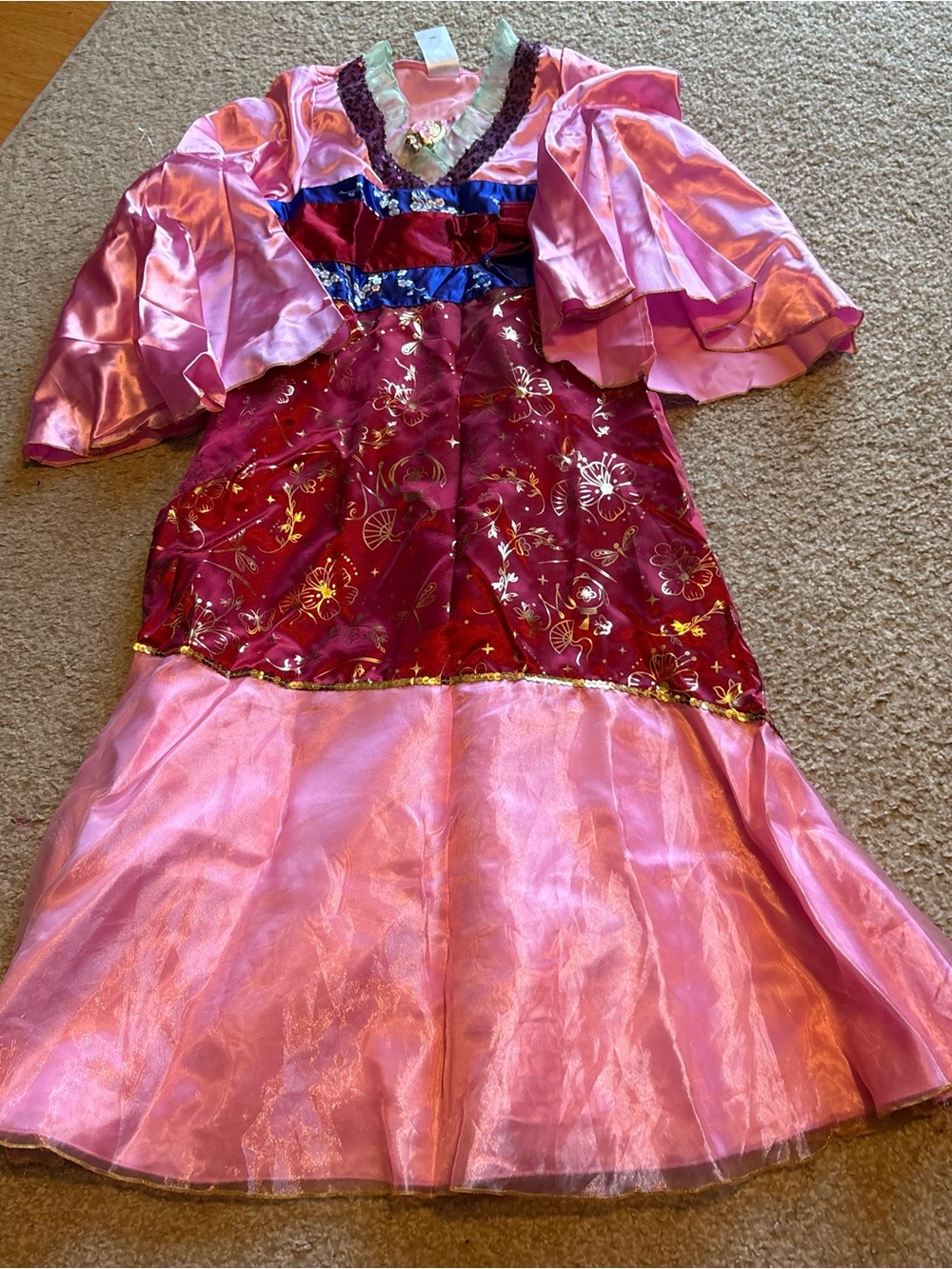 Disney Store Mulan Dress 9 10 Costume World Land Cruise Bibbidi Bobbidi